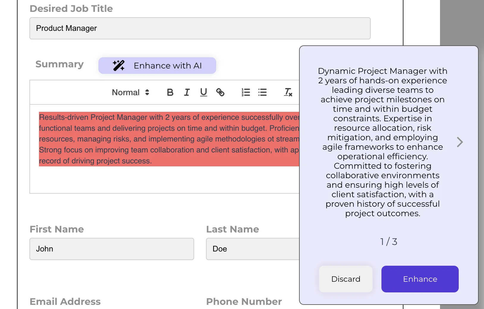 Person thinking about resume feedback